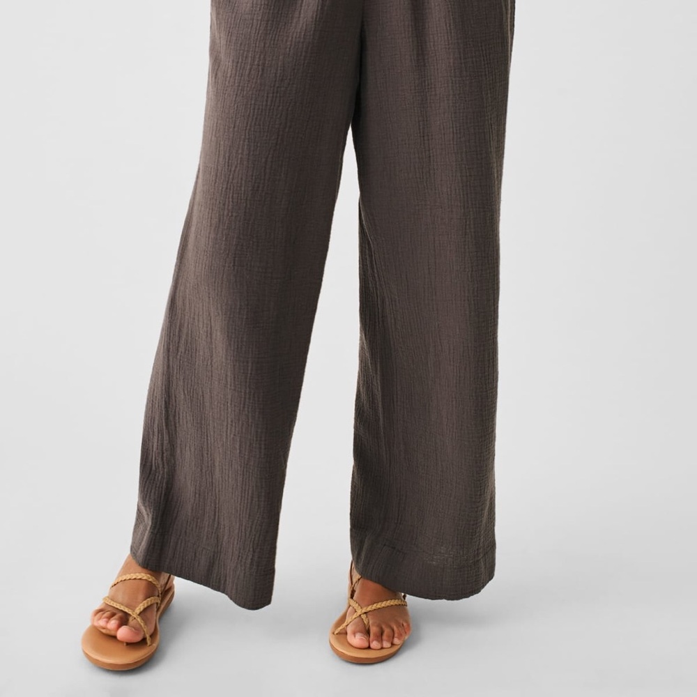 NWT Faherty Dream Cotton Gauze Wide Leg Pant